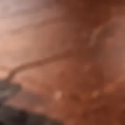 Close-up of pristine copper surface