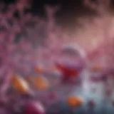 Illustration depicting the enzyme lipase in action within a cellular environment