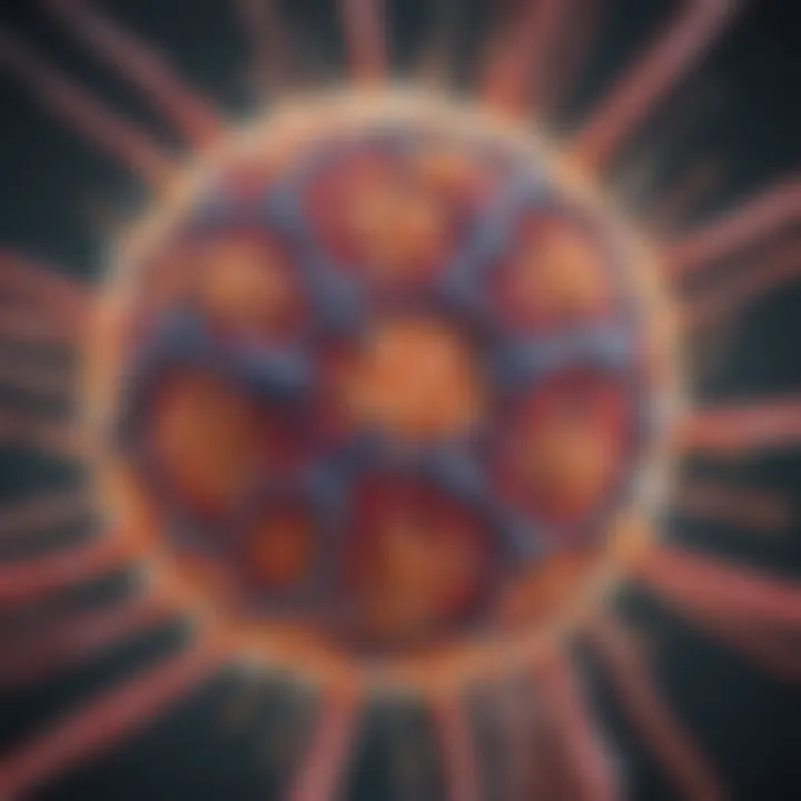 Diagram illustrating the proteasome structure and function