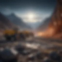 Lithium mining site showcasing natural resources