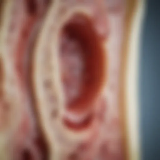 Microscopic view of bone marrow affected by Acute Myeloid Leukemia