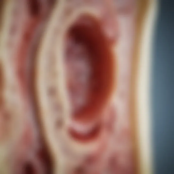 Microscopic view of bone marrow affected by Acute Myeloid Leukemia