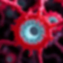 Illustration depicting the biological structure of adenocarcinoma cells