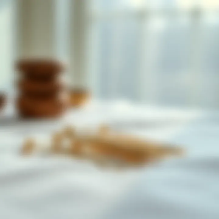 Acupuncture Needles and Serenity Acupuncture needles arranged neatly on a silk cloth with a serene background.
