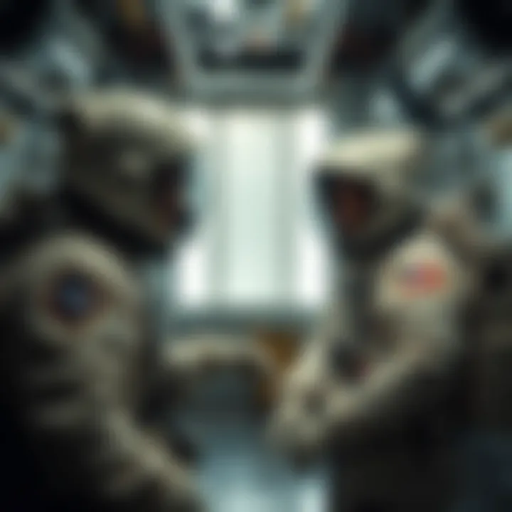 Astronaut Training for Upcoming Missions Astronauts preparing for a mission in a training facility