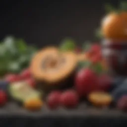 A vibrant assortment of antioxidant-rich fruits and vegetables