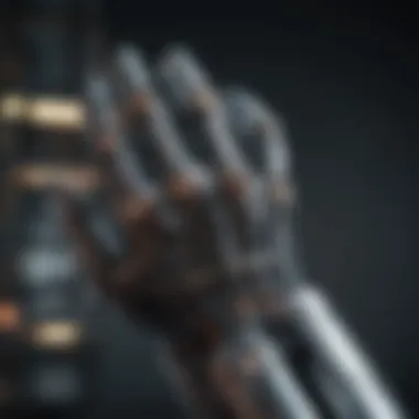 Futuristic Bionic Device Concept A futuristic design concept of a bionic device demonstrating advanced technology