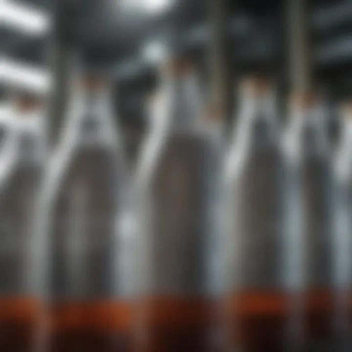 Manufacturing plant highlighting the production of carbonated bottles