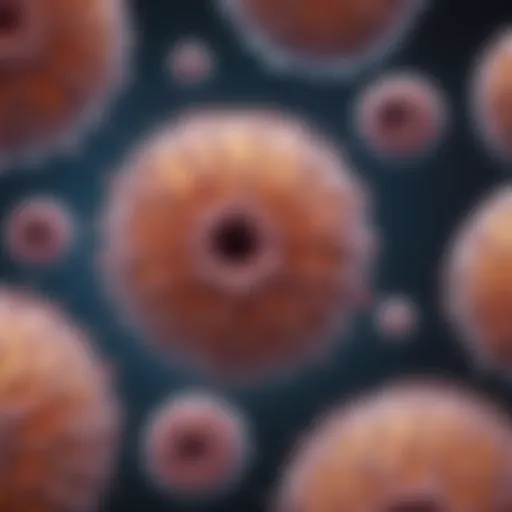 Microscopic view of cholangiocarcinoma cells