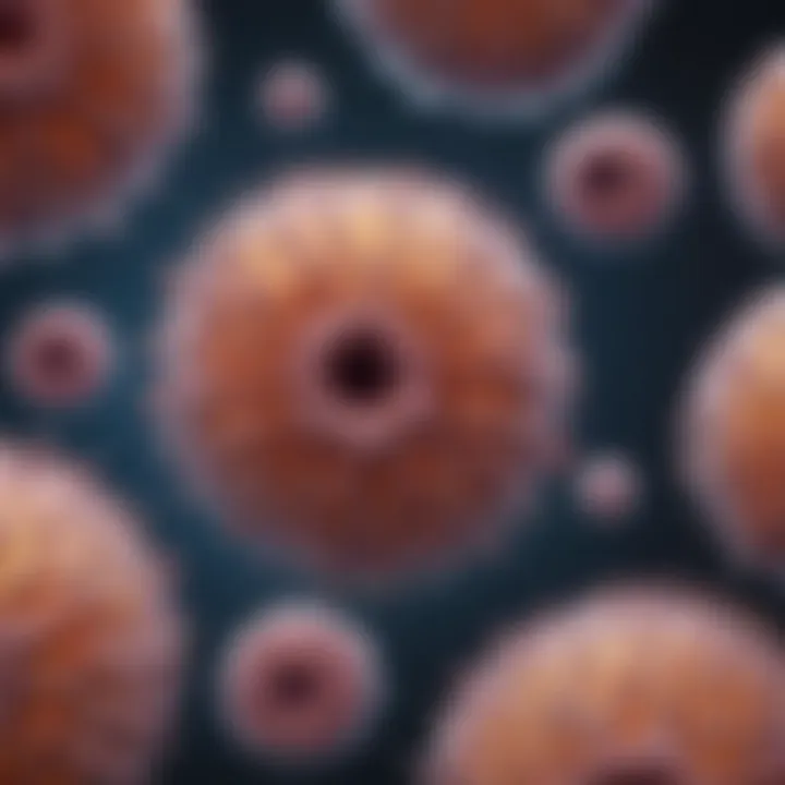 Microscopic view of cholangiocarcinoma cells