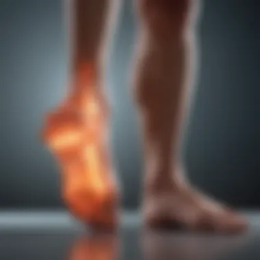 Chronic Gout and Mobility Challenges Illustration of chronic gout impact on mobility