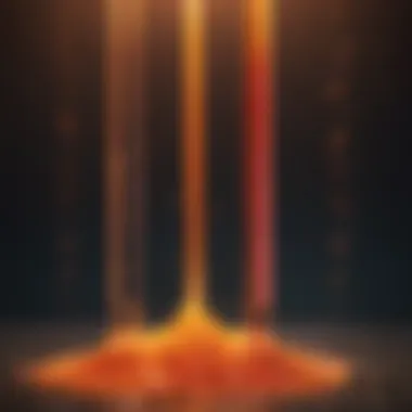 Temperature Effects on Reaction Rates Visual representation of the impact of temperature on reaction rates in chemical kinetics.