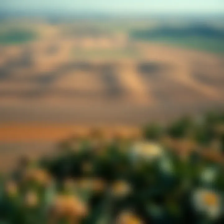 The Economic Landscape of Agriculture Expansive view of an agricultural landscape illustrating the economic significance of farming in the region.