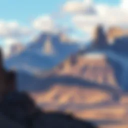 Breathtaking view of the Rocky Mountains showcasing their grandeur and unique geological formations.