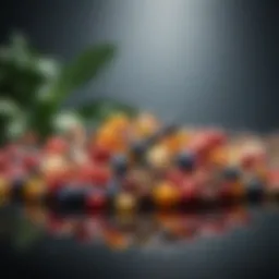 A vibrant assortment of natural ingredients for vitamin formulation