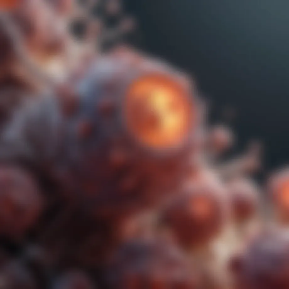 Microscopic view of pneumonia-causing pathogens