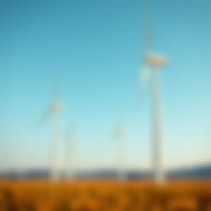 Wind Power: A Sustainable Electricity Source Wind turbines spinning in a field