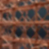 Detailed structure of electrolytic copper highlighting its crystal lattice