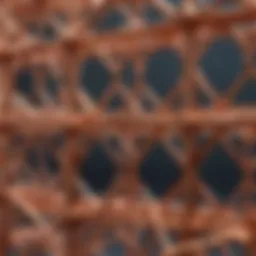 Detailed structure of electrolytic copper highlighting its crystal lattice