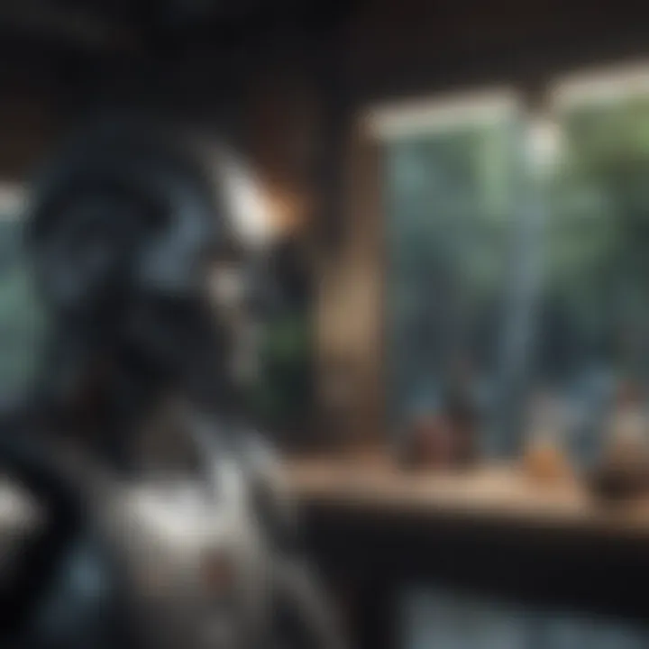 Conceptual depiction of AI interacting with environments