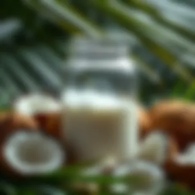 Coconut Oil and Its Composition Coconut oil in a glass jar surrounded by coconuts