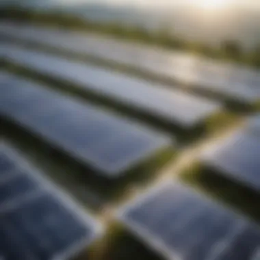 Illustration of bio solar panels integrating biological processes with photovoltaic technology