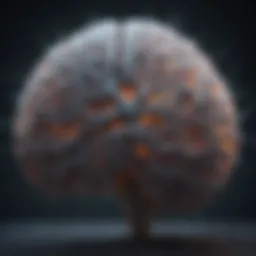 A brain illuminated by connections representing neurogenesis
