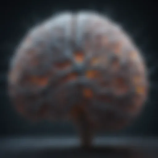 A brain illuminated by connections representing neurogenesis