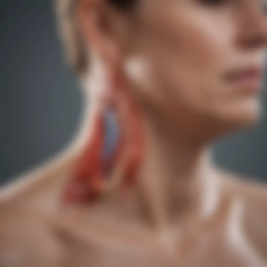 Diagram illustrating the connection between angina and neck discomfort