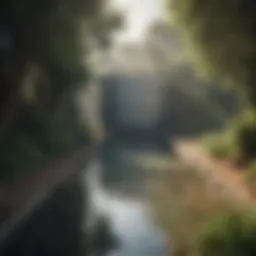 A schematic representation of atmospheric water harvesting techniques.