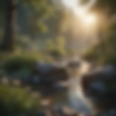 Holistic Healing Landscape A serene landscape representing holistic healing