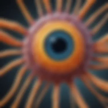 The Architecture of Photoreceptors: Key Players in Vision Detailed illustration of photoreceptor cells in the retina, showcasing their structure and function.