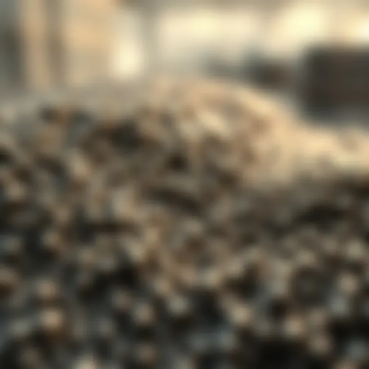 Close-up view of micro magnetic beads showcasing their unique properties