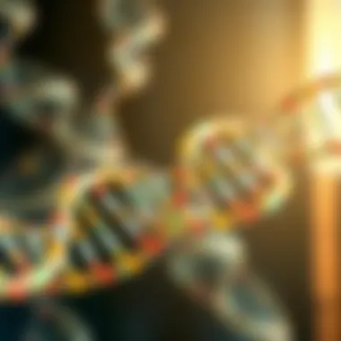 Illustration showcasing the DNA helix representing personal genomics