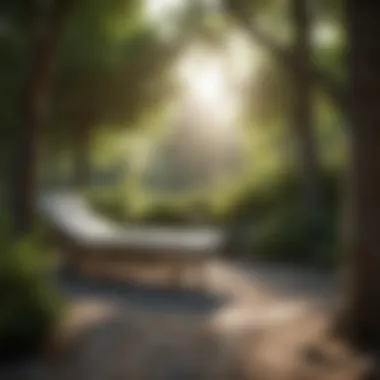 Tranquil Recovery Environment A peaceful outdoor area for patient relaxation and recovery.
