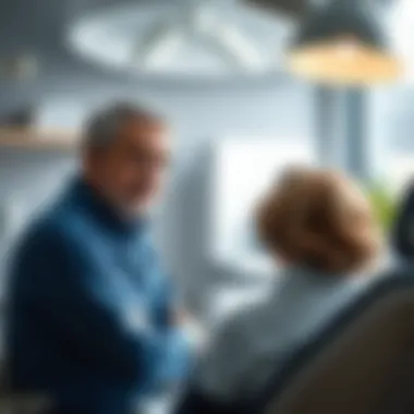 Consultation for Effective Pain Management Patient consulting with a dentist about pain management