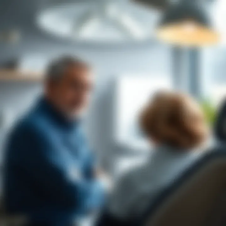 Consultation for Effective Pain Management Patient consulting with a dentist about pain management