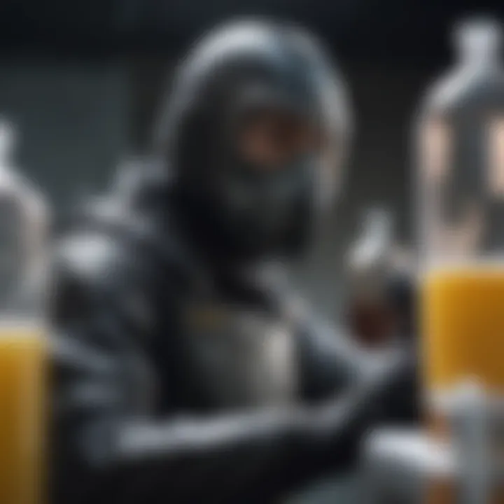 An artistic depiction of chemical shielding methods, highlighting their role in safety.