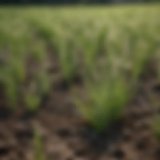 Diverse types of slow release nitrogen fertilizers displayed in a field
