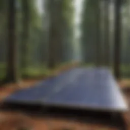 A solar panel installation nestled among trees