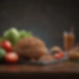 Visual representation of super low calorie diet foods