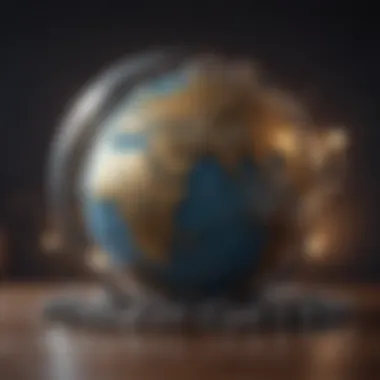 A globe surrounded by musical notes representing global music education