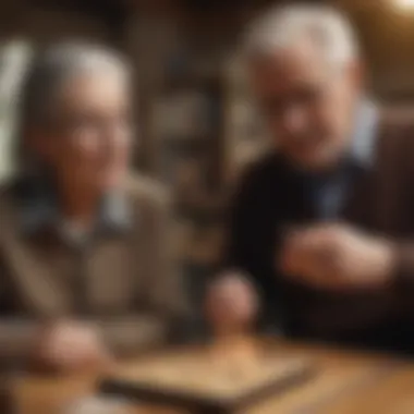 Sharing Knowledge: The Joy of Teaching An older adult engaged in teaching children, sharing knowledge and experience