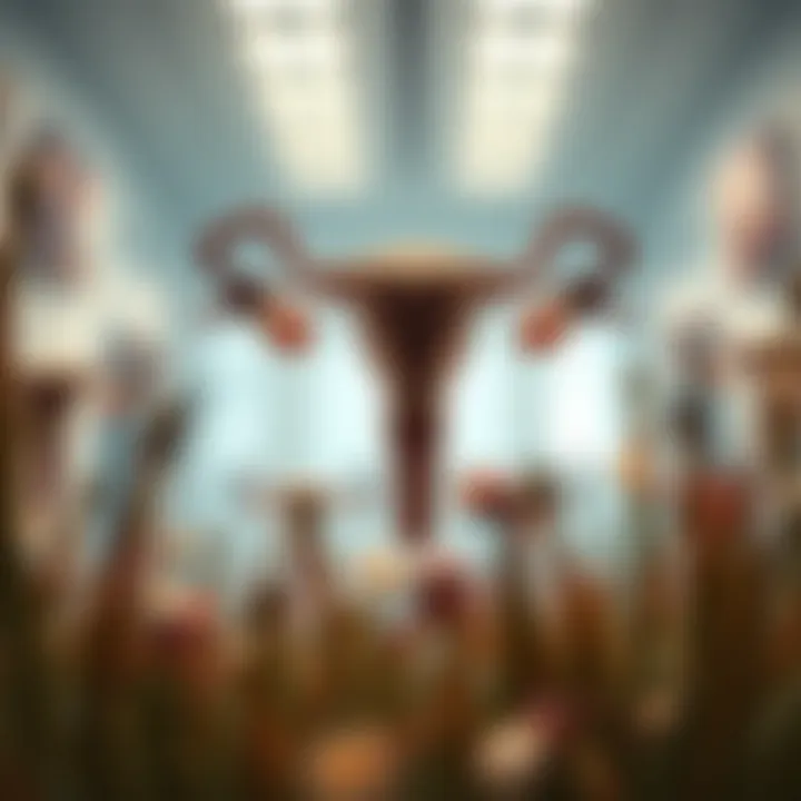 An illustration depicting environmental factors affecting reproductive health