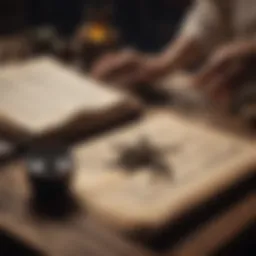 Ancient scroll depicting traditional Japanese medicine practices