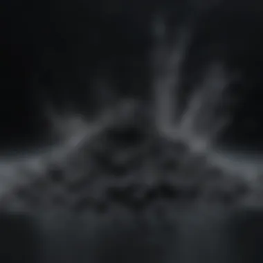 Visual representation of powdered activated carbon