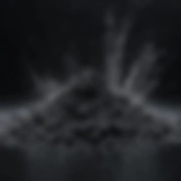 Visual representation of powdered activated carbon