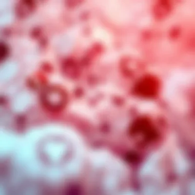 Microscopic view of lung tissue affected by vaping