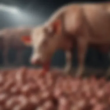 Environmental Impact of Meat Reduction Graph illustrating the environmental benefits of reducing meat consumption on carbon footprint.