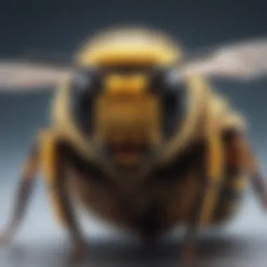 Visual representation of bee communication through pheromones